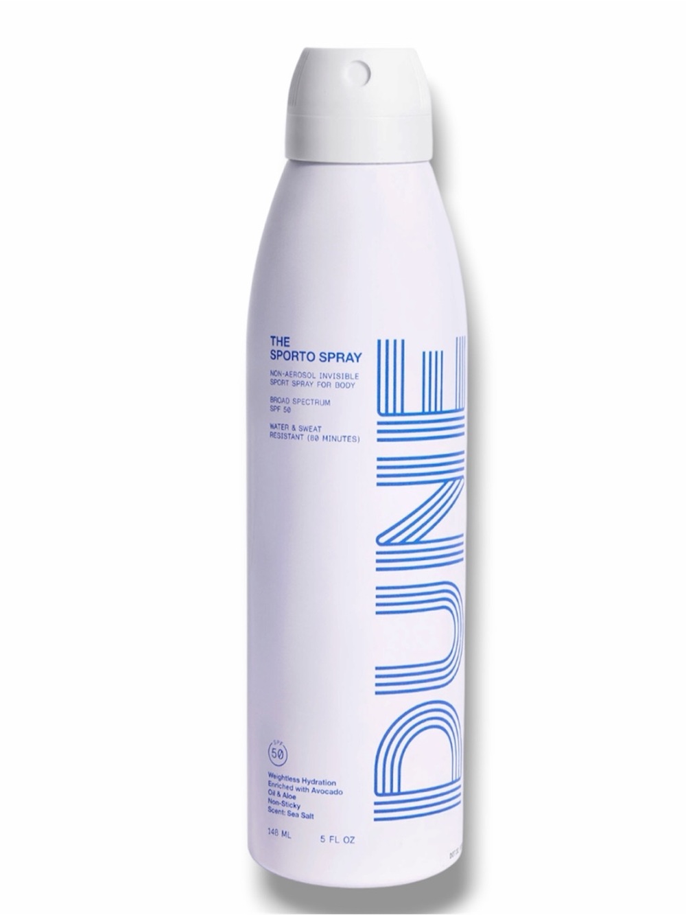 DUNE The Sporto Spray SPF 50 Sunscreen Sea Salt Scented 148ml Non-Aerosol